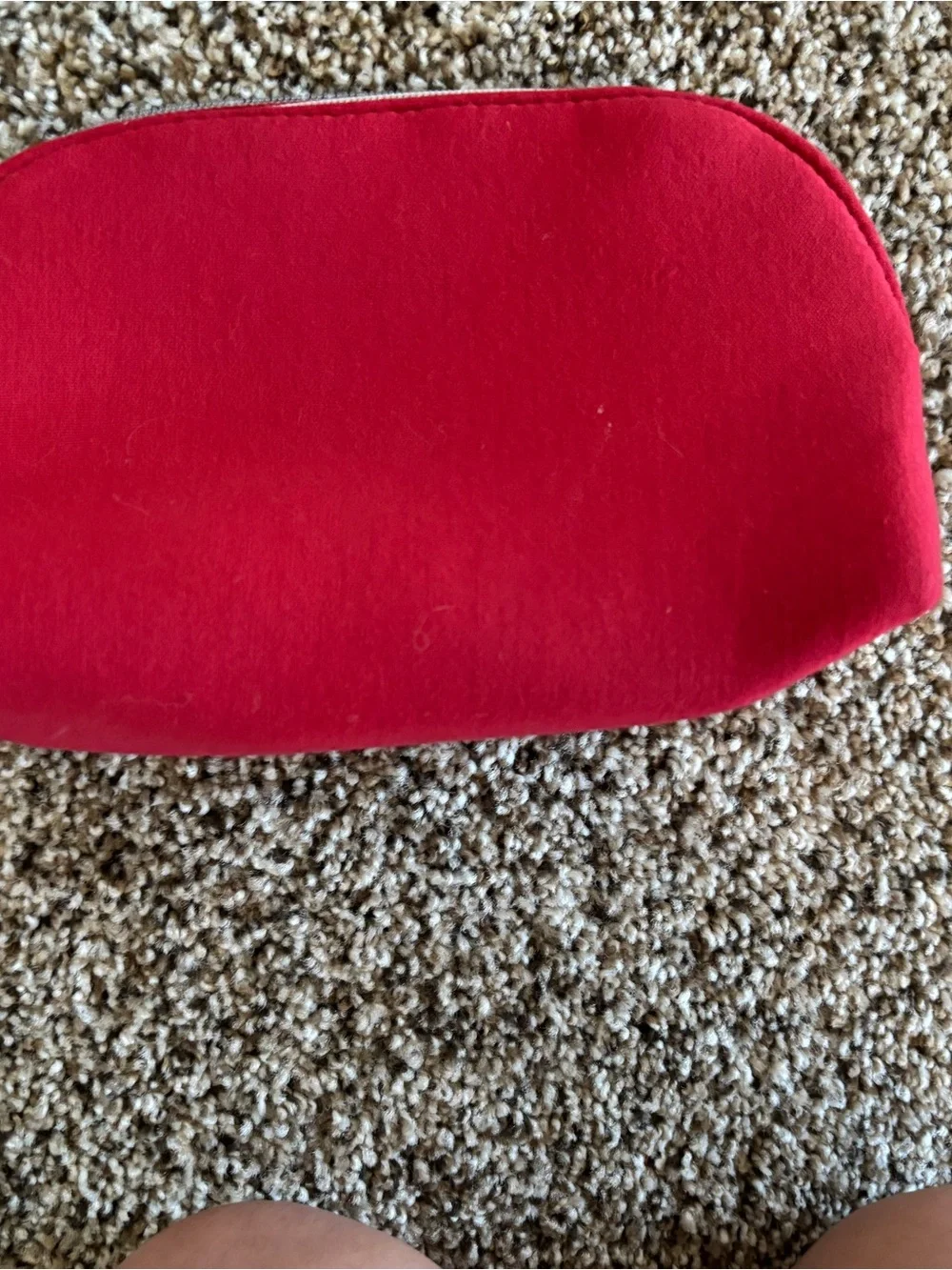 Dior Red Travel Pouch with Silver Zipper